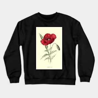 Red flowers poppy Crewneck Sweatshirt